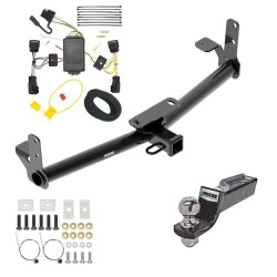 Tow Package For 10-17 Chevrolet Equinox GMC Terrain Trailer Hitch w/ Wiring 2" Drop Mount 2" Ball 2" Receiver Reese