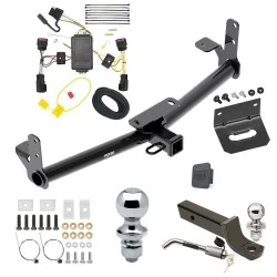 Ultimate Tow Package For 10-17 Chevrolet Equinox GMC Terrain Trailer Hitch w/ Wiring 2" Drop Mount Dual 2" and 1-7/8" Ball Lock Bracket Cover 2" Receiver Reese