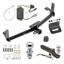 Ultimate Tow Package For 05-06 Chevrolet Equinox 06-06 Pontiac Torrent Trailer Hitch w/ Wiring 2" Drop Mount Dual 2" and 1-7/8" Ball Lock Bracket Cover 2" Receiver Reese