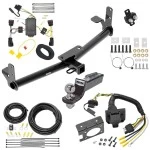 Trailer Hitch Tow Package w/ 7-Way RV Wiring For 10-17 Chevrolet Equinox GMC Terrain w/ 2" Drop Mount 2" Ball Class 3 2" Receiver All Models Reese
