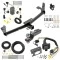 Trailer Hitch Tow Package w/ 7-Way RV Wiring For 10-17 Chevrolet Equinox GMC Terrain w/ 2" Drop Mount 2" Ball Class 3 2" Receiver Reese