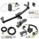 Trailer Hitch Tow Package w/ 7-Way RV Wiring For 05-06 Chevrolet Equinox 06-06 Pontiac Torrent w/ 2" Drop Mount 2" Ball Class 3 2" Receiver All Models Reese