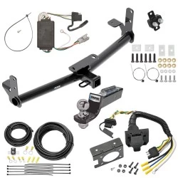Trailer Hitch Tow Package w/ 7-Way RV Wiring For 05-06 Chevrolet Equinox 06-06 Pontiac Torrent w/ 2" Drop Mount 2" Ball Class 3 2" Receiver Reese