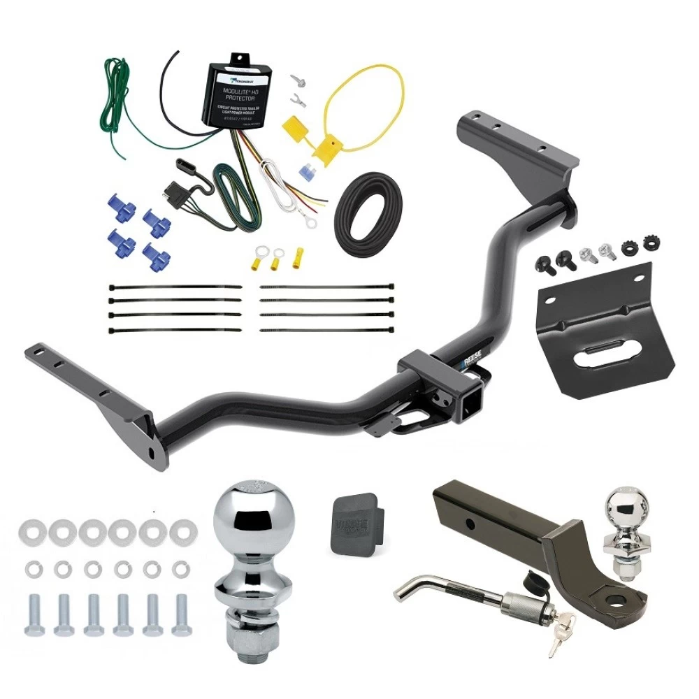 Ultimate Tow Package For 13-13 INFINITI JX35 All Models Trailer Hitch w/ Wiring 2" Drop Mount Dual 2" and 1-7/8" Ball Lock Bracket Cover 2" Receiver Reese