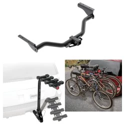 Trailer Hitch w/ 4 Bike Rack For 13-20 Nissan Pathfinder 14-20 INFINITI QX60 2013 JX35 Approved for Recreational & Offroad Use Carrier for Adult Woman or Child Bicycles Foldable