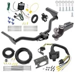 Trailer Hitch Tow Package w/ 7-Way RV Wiring For 13-13 INFINITI JX35 All Models w/ 2" Drop Mount 2" Ball Class 4 2" Receiver Reese