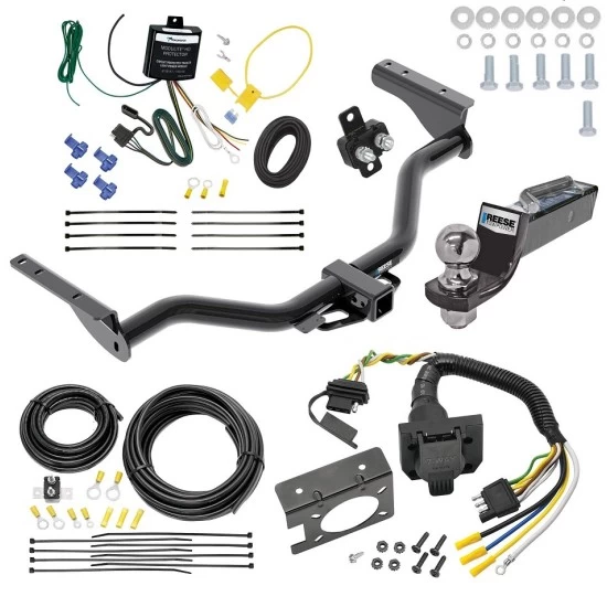 Trailer Hitch Tow Package w/ 7-Way RV Wiring For 13-13 INFINITI JX35 All Models w/ 2" Drop Mount 2" Ball Class 4 2" Receiver Reese