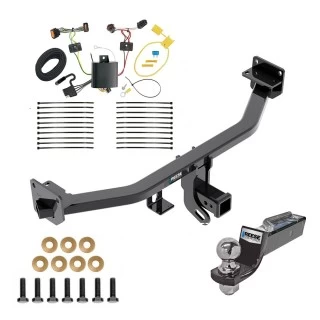 Tow Package For 17-22 KIA Sportage All Models Trailer Hitch w/ Wiring 2" Drop Mount 2" Ball 2" Receiver Reese