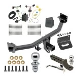Ultimate Tow Package For 17-22 KIA Sportage All Models Trailer Hitch w/ Wiring 2" Drop Mount Dual 2" and 1-7/8" Ball Lock Bracket Cover 2" Receiver Reese