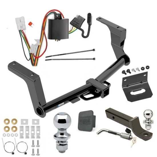Ultimate Tow Package For 13-15 Subaru XV Crosstrek incl Hybrid Trailer Hitch w/ Wiring 2" Drop Mount Dual 2" and 1-7/8" Ball Lock Bracket Cover 2" Receiver Reese