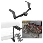 Trailer Hitch w/ 4 Bike Rack For 13-15 Subaru XV Crosstrek Approved for Recreational & Offroad Use Carrier for Adult Woman or Child Bicycles Foldable