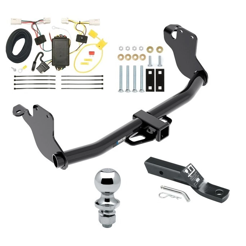 Reese Trailer Tow Hitch For 11-19 Mitsubishi Outlander Sport 11-12 RVR w/ LED Taillights 2" Receiver Complete Package w/ Wiring and 1-7/8" Ball