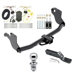 Reese Trailer Tow Hitch For 11-19 Mitsubishi Outlander Sport 11-12 RVR w/ LED Taillights 2" Receiver Complete Package w/ Wiring and 1-7/8" Ball