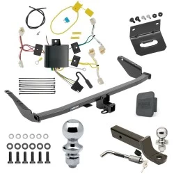 Ultimate Tow Package For 15-20 Toyota Sienna Exc SE Trailer Hitch w/ Wiring 2" Drop Mount Dual 2" and 1-7/8" Ball Lock Bracket Cover 2" Receiver Reese