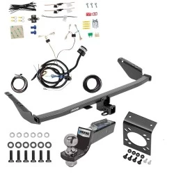 Trailer Hitch Tow Package w/ 7-Way RV Wiring For 15-20 Toyota Sienna Except SE w/ 2" Drop Mount 2" Ball Class 3 2" Receiver Except SE Reese