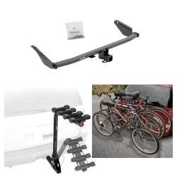 Trailer Hitch w/ 4 Bike Rack For 11-20 Toyota Sienna Approved for Recreational & Offroad Use Carrier for Adult Woman or Child Bicycles Foldable