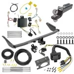 Trailer Hitch Tow Package w/ 7-Way RV Wiring For 11-14 Toyota Sienna (15-20 SE ONLY) w/ 2" Drop Mount 2" Ball Class 3 2" Receiver Reese