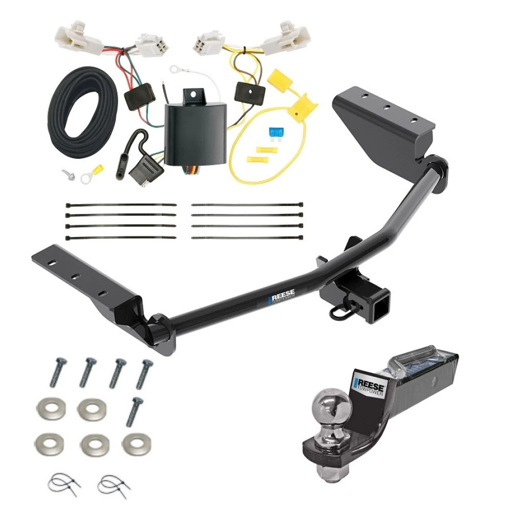 Tow Package For 13-18 Toyota RAV4 All Models Trailer Hitch w/ Wiring 2" Drop Mount 2" Ball 2" Receiver Reese