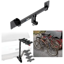 Trailer Hitch w/ 4 Bike Rack For 16-23 Tesla X Approved for Recreational & Offroad Use Carrier for Adult Woman or Child Bicycles Foldable