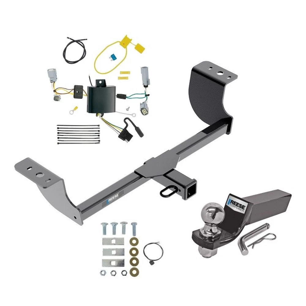 Reese Trailer Tow Hitch For 15-23 Dodge Challenger Exc w/Quad Tip Exhaust Complete Package w/ Wiring and 2" Ball