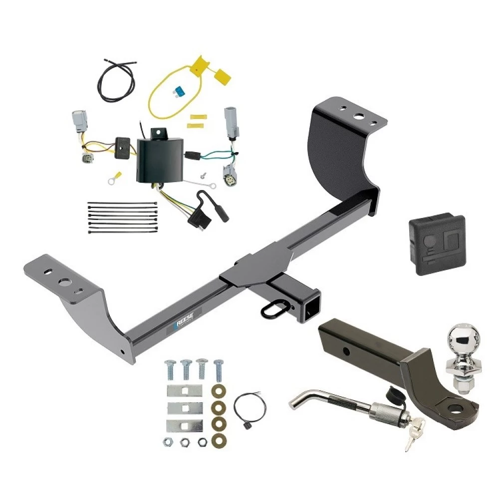Reese Trailer Tow Hitch For 15-23 Dodge Challenger Exc w/Quad Tip Exhaust Deluxe Package Wiring 2" Ball Mount and Lock