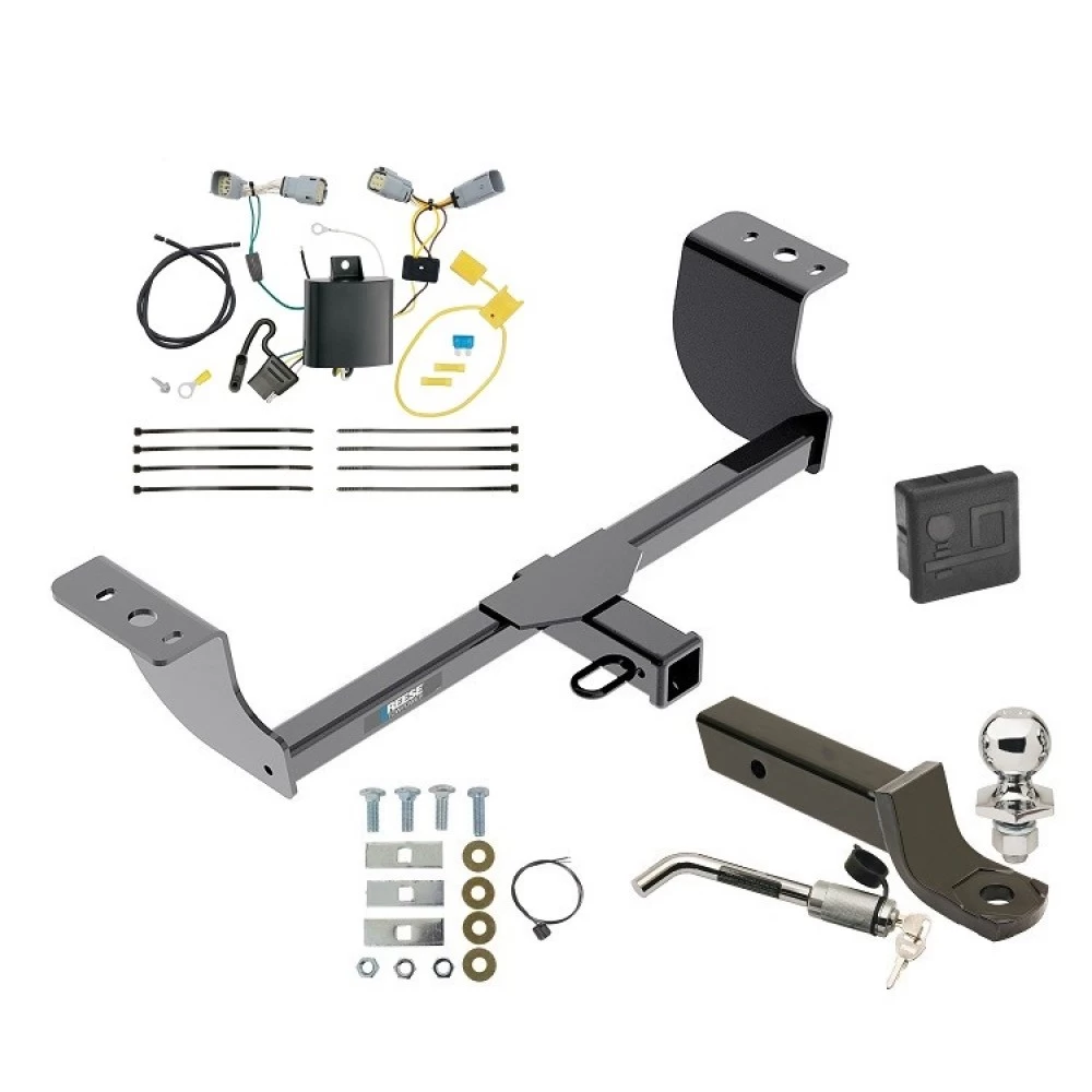 Reese Trailer Tow Hitch For 15-23 Chrysler 300 All Models Deluxe Package Wiring 2" Ball Mount and Lock