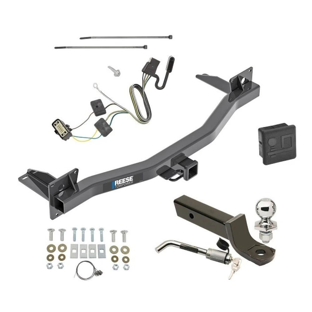 Reese Trailer Tow Hitch For 18-23 Chevrolet Traverse 2024 Limited 18-24 Buick Enclave All Models Deluxe Package Wiring 2" Ball Mount and Lock