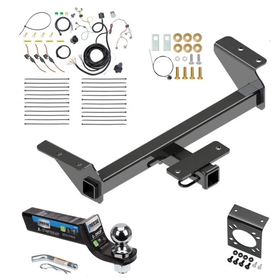 Custom Fit Trailer HitchTow Harness Wiring Package (7-Way) 2" Drop Ball-Mount w/ Pin/Clip 7-Way Mounting Bracket 2" Chrome Ball Installation Hardware Installation Instructions 84238 22117 20212 7080500 Reese Class 4 7K Trailer Hitch Tow Package Class 4 7K Trailer Hitch Tow Package w/ 7-Way RV Wiring For 16-23 Toyota Tacoma w/ 2" Drop Mount 2" Ball 2" Receiver All Models Reese