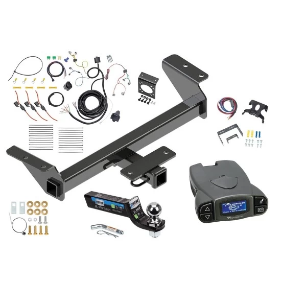 Class 4 7K Trailer Hitch Tow Package Prodigy P3 Brake Control For 16-23 Toyota Tacoma All Models w/ 7-Way RV Wiring 2" Drop Mount 2" Ball 2" Receiver Reese Tekonsha