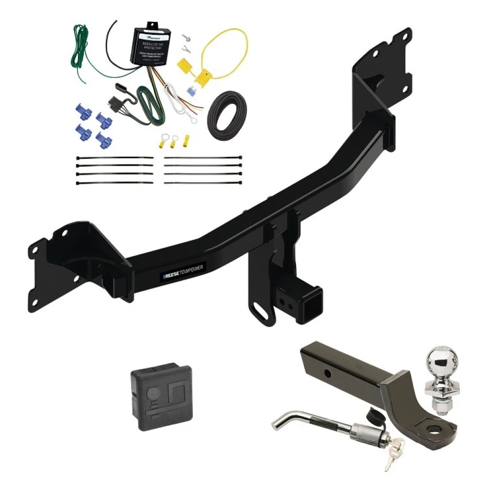 Reese Trailer Tow Hitch For 20-25 Porsche Cayenne Coupe Deluxe Package Wiring 2" Ball Mount and Lock