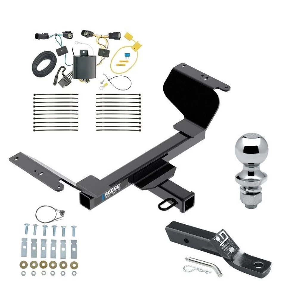 Reese Trailer Tow Hitch For 18-24 Chevrolet Equinox Gasoline, Premier Models 2" Receiver Complete Package w/ Wiring and 1-7/8" Ball