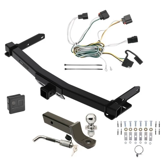 Custom Fit Trailer Hitch Wiring Harness (Plug & Play) 2" Drop Ball-Mount w/ Locking Pin/Clip 2" Chrome Ball Rubber Hitch Plug Cover Installation Hardware Installation Instructions 84432 118425 7005111 7010 Reese Trailer Tow Hitch 11-13 Jeep Reese Trailer Tow Hitch For 11-13 Jeep Grand Cherokee w/Removable OEM Fascia Deluxe Package Wiring 2" Ball Mount and Lock
