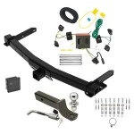 Reese Trailer Tow Hitch For 11-13 Dodge Durango All Models Deluxe Package Wiring 2" Ball Mount and Lock