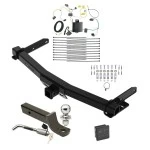 Reese Trailer Tow Hitch For 14-21 Jeep Grand Cherokee 22-23 WK Old Body Style Deluxe Package Wiring 2" Ball Mount and Lock