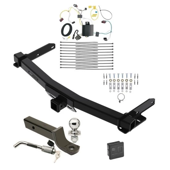 Reese Trailer Tow Hitch For 14-21 Jeep Grand Cherokee 22-23 WK Old Body Style Deluxe Package Wiring 2" Ball Mount and Lock
