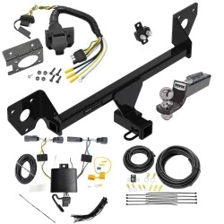 Trailer Hitch Tow Package w/ 7-Way RV Wiring For 20-24 Buick Encore GX w/ 2" Drop Mount 2" Ball Class 3 2" Receiver All Models Reese