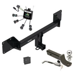 Reese Trailer Tow Hitch For 21-27 Mercedes GLE SUV All Models Deluxe Package w/ Zero Contact Wiring Harness Kit and 2" Ball Mount and Lock