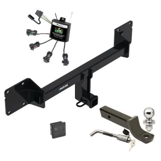 Custom Fit Trailer Hitch Wiring Harness (No Splicing Required) 2" Drop Ball-Mount w/ Locking Pin/Clip 2" Chrome Ball Rubber Hitch Plug Cover Installation Hardware Installation Instructions 84590 119250 7005111 7010 Reese Trailer Tow Hitch 21-22 Reese Trailer Tow Hitch For 21-22 Mercedes-Benz GLE350 Deluxe Package w/ Zero Contact Wiring Harness Kit and 2" Ball Mount and Lock