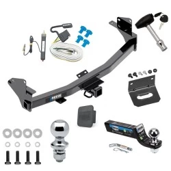 Ultimate Tow Package For 15-22 Chevrolet Colorado GMC Canyon All Models Trailer Hitch w/ Wiring 2" Drop Mount Dual 2" and 1-7/8" Ball Lock Bracket Cover 2" Receiver Reese