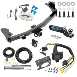 Trailer Hitch Tow Package w/ 7-Way RV Wiring For 15-22 Chevrolet Colorado GMC Canyon All Models w/ 2" Drop Mount 2" Ball Class 4 2" Receiver Reese