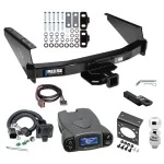 Class 5 10K Trailer Hitch Tow Package Prodigy P3 Brake Control For 97-03 Ford F-150 97-99 F-250 2004 F-150 Heritage w/ 7-Way RV Wiring 2" Drop Mount 2" Ball Class 4 2" Receiver Reese Tekonsha