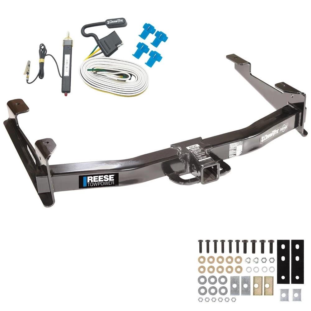 Trailer Hitch w/ Wiring For 01-10 Chevy Silverado GMC Sierra 2500 HD 3500 HD 2007 Classic 97-99 Mercury Mountaineer 95-00 Ford Explorer Class 5 2" Tow Receiver Reese Tekonsha