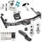 Ultimate Class 5 13K Tow Package For 01-10 Chevy Silverado GMC Sierra 2500 HD 3500 HD 2007 Classic 07-10 3500HD 97-99 Mercury Mountaineer 95-00 Ford Explorer Trailer Hitch w/ Wiring Dual 2" and 2-5/16" Ball 2" Drop Mount Lock Bracket Cover 