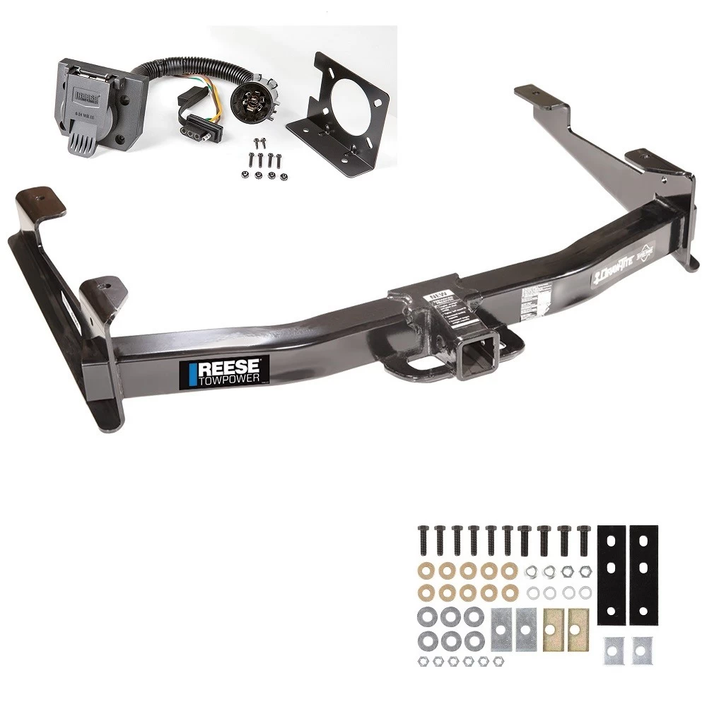 Class 5 13K Trailer Hitch w/ 7-Way RV Wiring For 01-10 Chevy Silverado GMC Sierra 2500 HD 3500 HD 2007 Classic 97-99 Mercury Mountaineer 95-00 Ford Explorer Class 5 2" Receiver All Models Reese