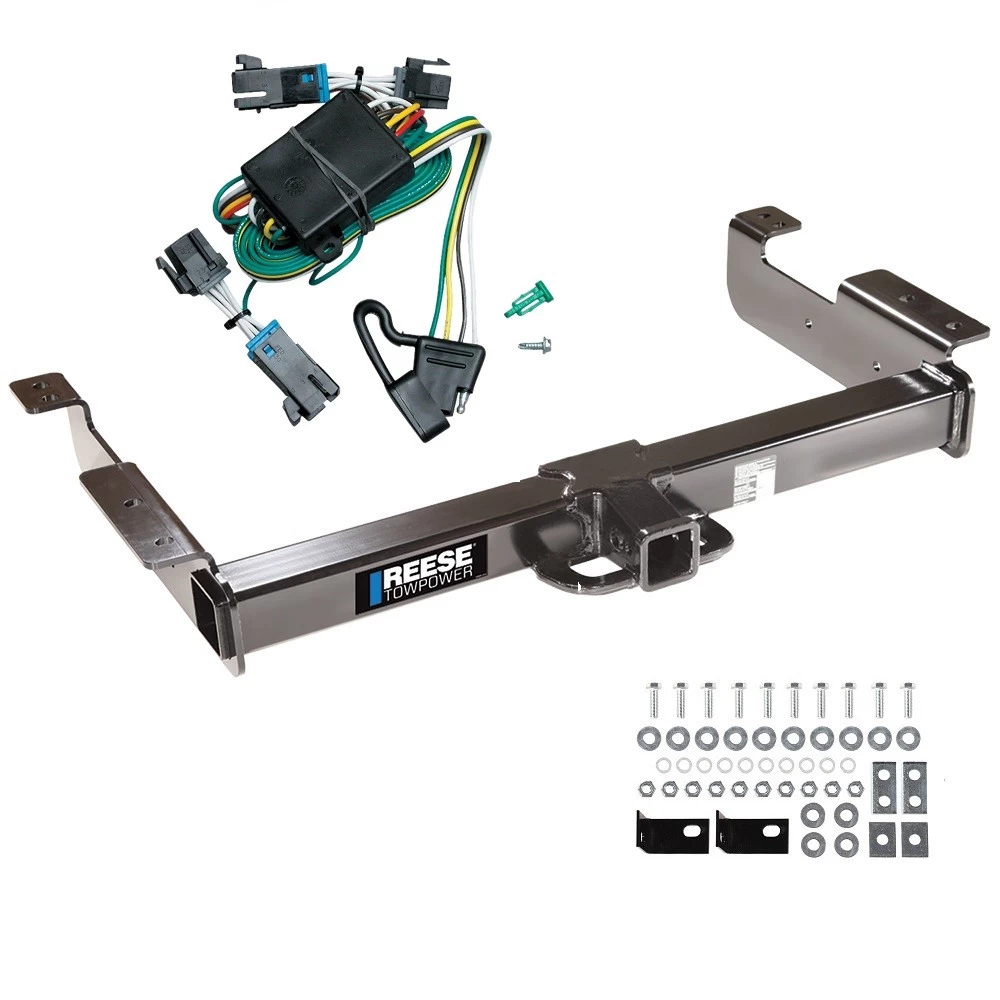 Trailer Hitch w/ Wiring For 00-02 Chevrolet Express GMC Savana 1500 2500 3500 Class 5 2" Tow Receiver Reese Tekonsha