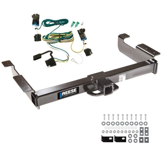 Trailer Hitch w/ Wiring For 03-27 Chevy Express GMC Savana 1500 2500 3500 Class 5 2" Tow Receiver Reese Tekonsha