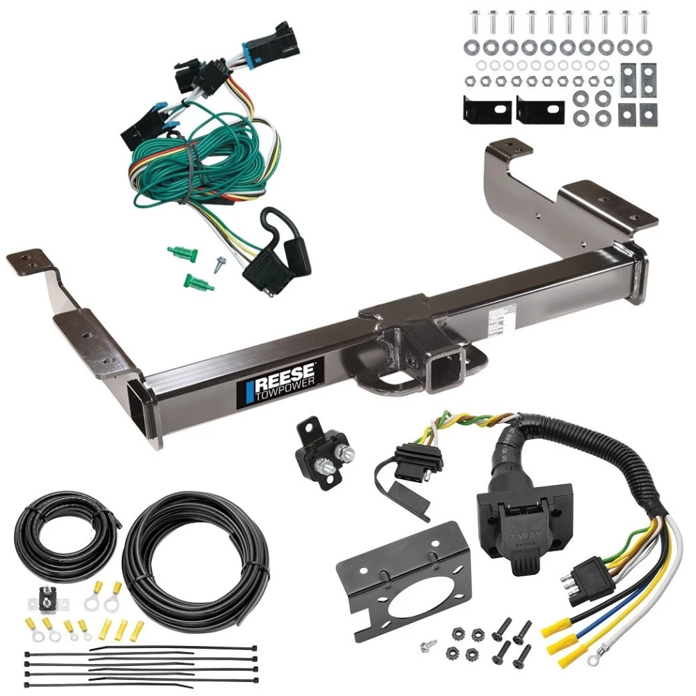 Class 5 10K Trailer Hitch w/ 7-Way RV Wiring For 96-99 Chevy Express GMC Savana 1500 2500 3500 Class 5 2" Receiver Reese