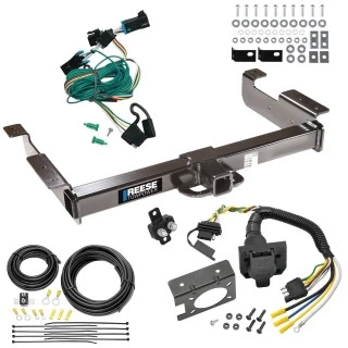 Class 5 10K Trailer Hitch w/ 7-Way RV Wiring For 96-99 Chevy Express GMC Savana 1500 2500 3500 Class 5 2" Receiver Reese