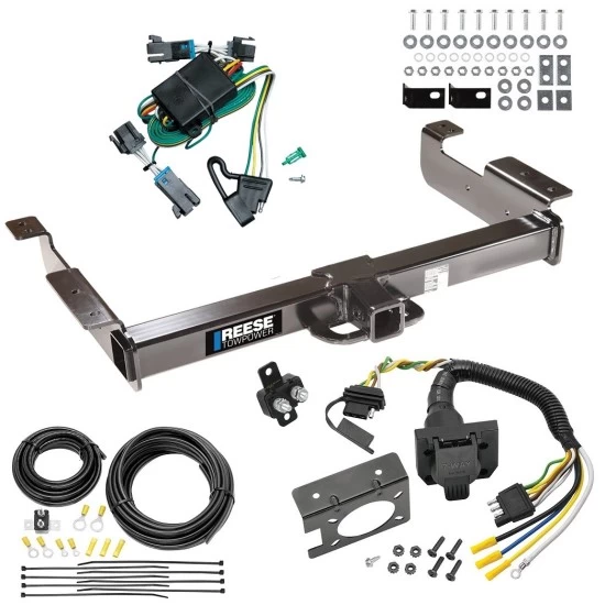 Class 5 10K Trailer Hitch w/ 7-Way RV Wiring For 00-02 Chevrolet Express GMC Savana 1500 2500 3500 Class 5 2" Receiver Reese