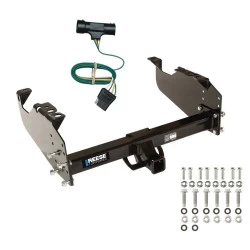 Trailer Hitch w/ Wiring For For Cab and Chassis Pickups Fits 75-84 Chevy GMC C/K 8Ft Standard or Step Bumper Class 5 2" Tow Receiver Reese Tekonsha